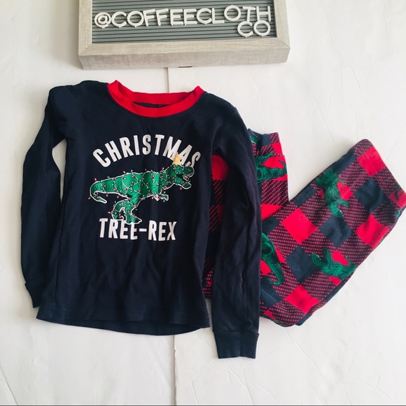 The Children's Place Other - The Children’s Place Christmas Tree-Rex Pajama Set